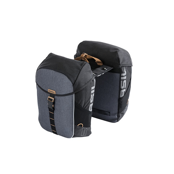 Basil Dobbelt Taske Miles MIK R-sort 1 Basil Dobbelt Taske Miles MIK R-sort