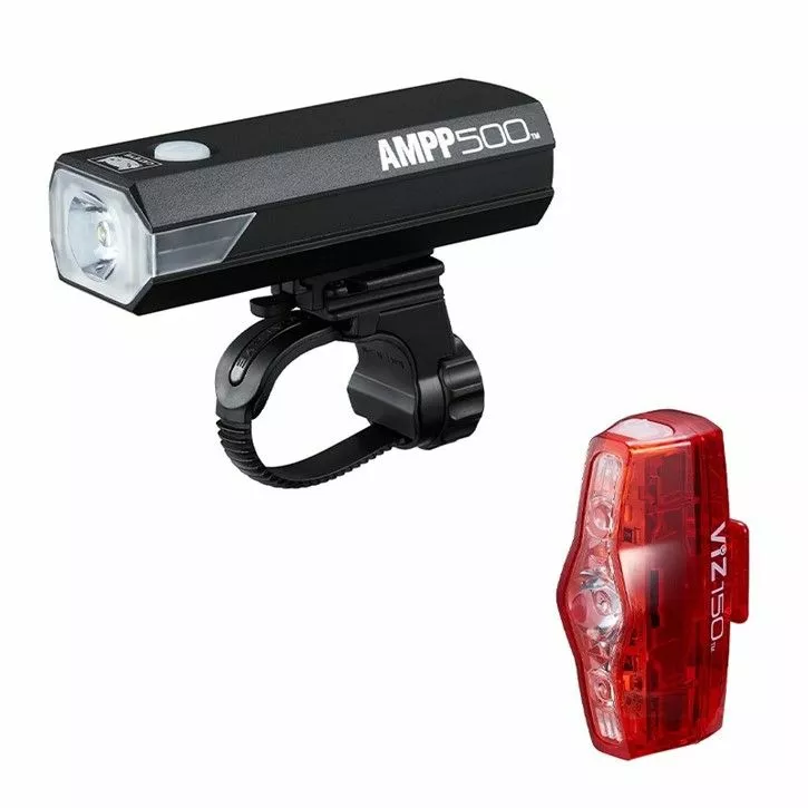 Cateye Lygtesæt AMPP500/ViZ150 USB Opl. 500/150 Lumen 1 Cateye Lygtesæt AMPP500/ViZ150 USB Opl. 500/150 Lumen