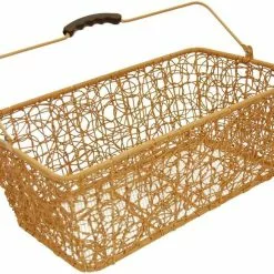 ECykelhjelm.dk Cykelkurv Bag - Lysebrun Plast Rattan Flet MBK Nest