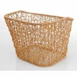 BIKE ATTITUDE Cykelkurv For Lysebrun, Fastmontering Plast Rattan Nest M/bøjle.