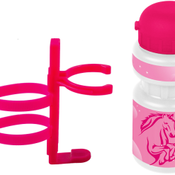 ECykelhjelm.dk Cykelkurv + Ringeklokke + Flaske M. Holder Med Hestemotiv -Cykellygter salg cykelsaet til boern 1