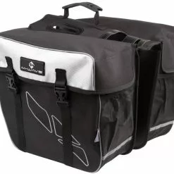 M-Wave Dobbelt Cykeltaske, Sort/hvid