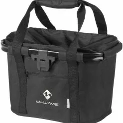 M-Wave Click On Foldbar Styrtaske, Sort(med Monterings Beslag)