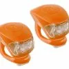 Orange M-wave LED Cykellygtesæt -Cykellygter salg orange m wave cykellygtesaet