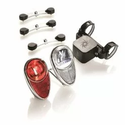 Reelight Lygtesæt RL 721 Forlygte Oplyser Vej Baglygte Blink Mont Sadelpind