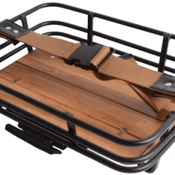 Atran Retro AVS Cykelkurv Med Rem Og Træbund, 29 X 40 X 7 Cm, 23L