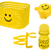 ECykelhjelm.dk Cykelkurv + Ringeklokke + Flaske M. Holder Med Smileys